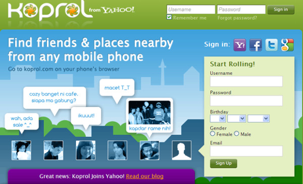 Yahoo купи индонезийска мобилна социална мрежа