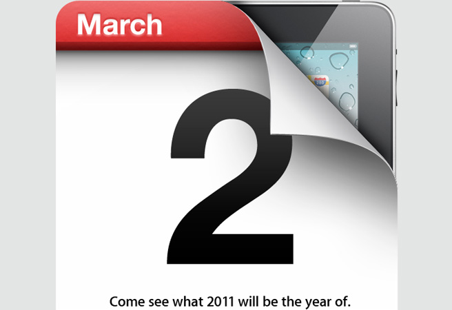 iPad 2 идва на 2 март