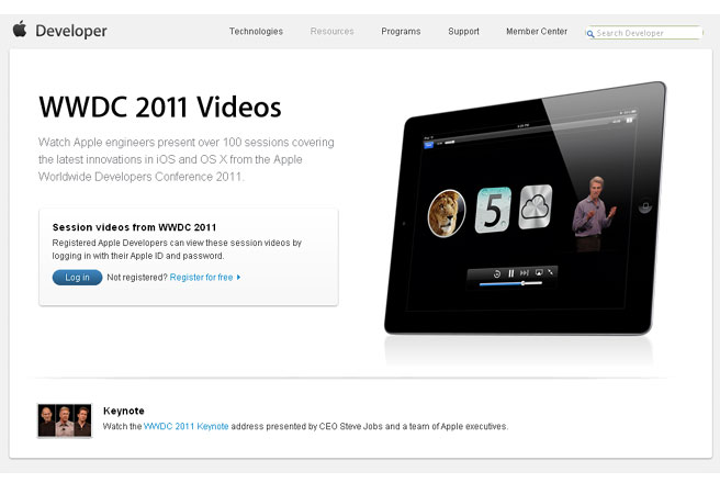 Apple пусна видео архив от WWDC 2011