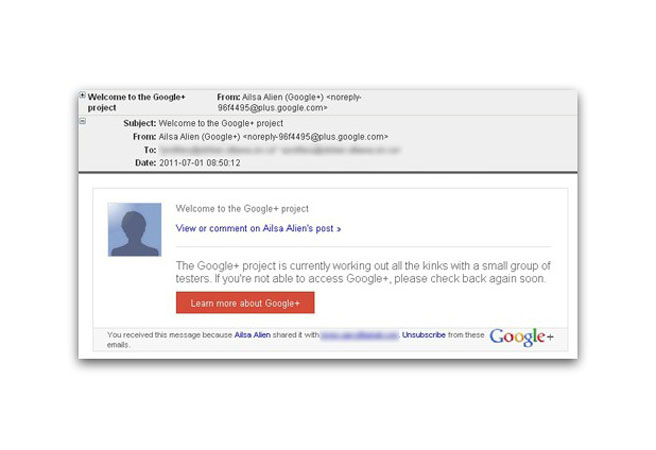 Маскират спам като покана за Google+