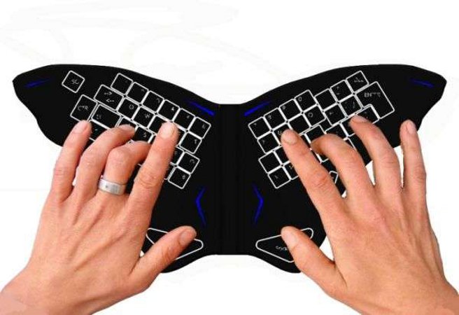 Клавиатура във формата на пеперуда