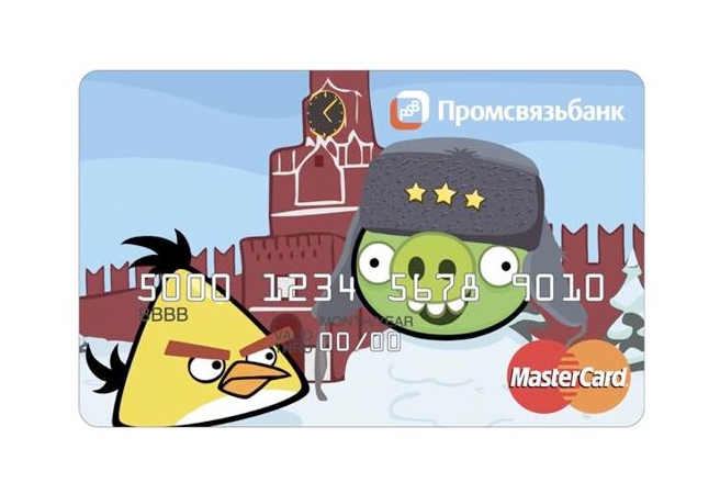 Разплащателни карти с Angry Birds 