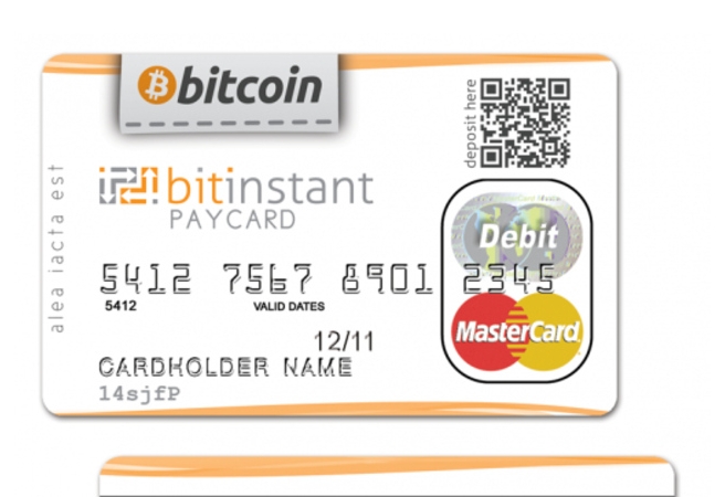 BitInstant работи по BitCoin разплащателна карта 