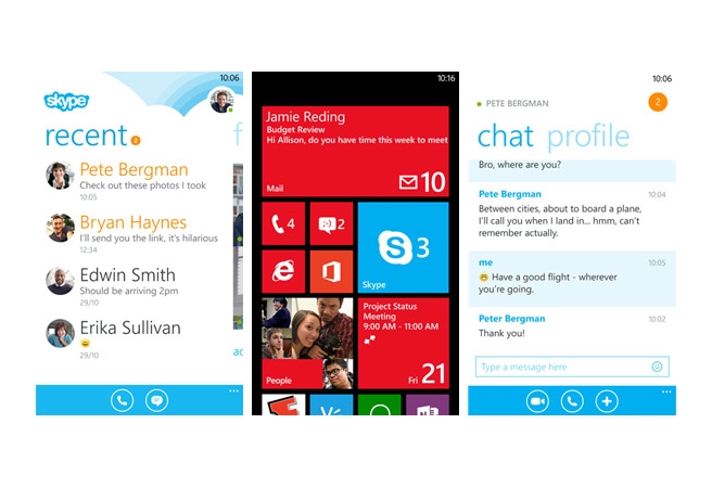 Предварителна версия на Skype 2.0 за Windows Phone 8 