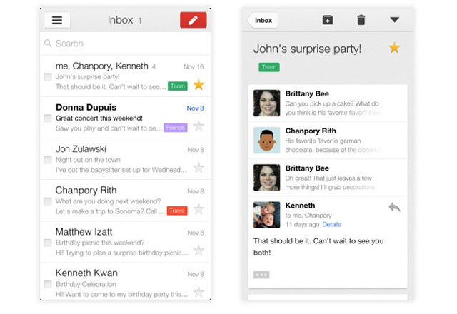 Google пусна обновление на приложението Gmail за iOS
