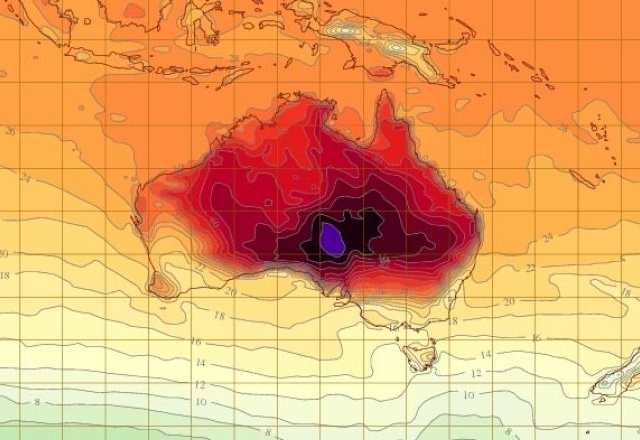 Австралия с нов цвят на картата  