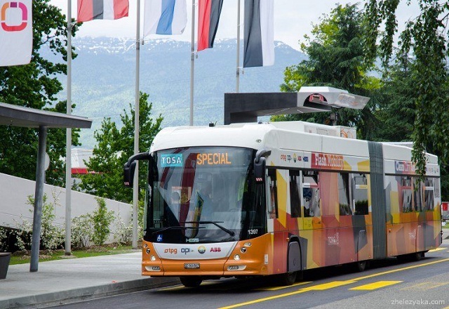 Системата TOSA зарежда свръхбързо електрически автобуси 