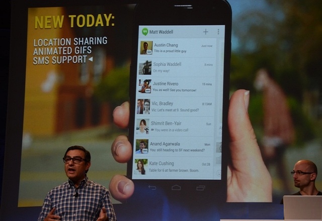 Google Hangouts вече със SMS интеграция, Maps бутон и GIF изображения