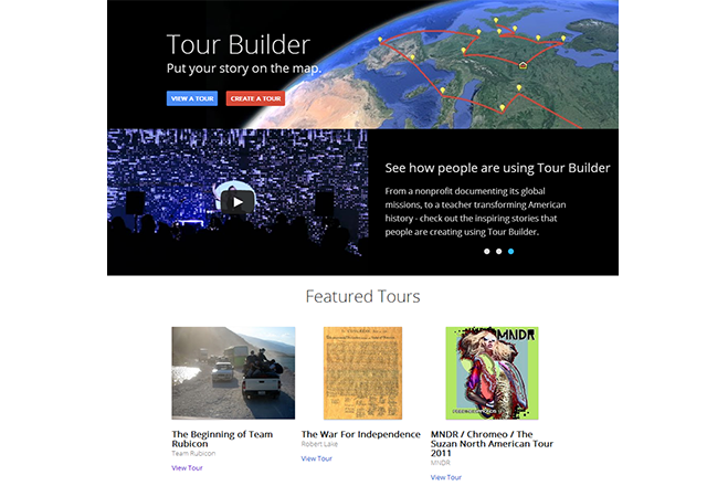 Google представи Tour Builder