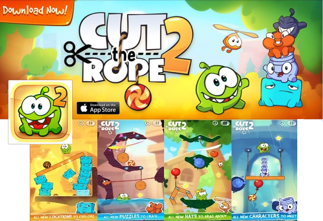Cut the Rope 2 Unexpected Adventure е вече тук за iOS устройства