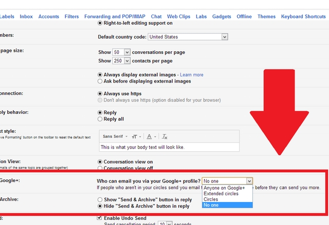 Всички Google+ потребители могат да ви пишат в Gmail
