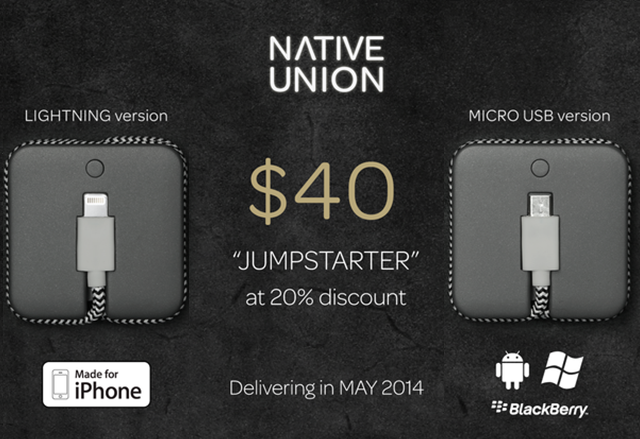 CES 2014: Native Union Jump е преносимо мини зарядно за вашите мобилни устройства