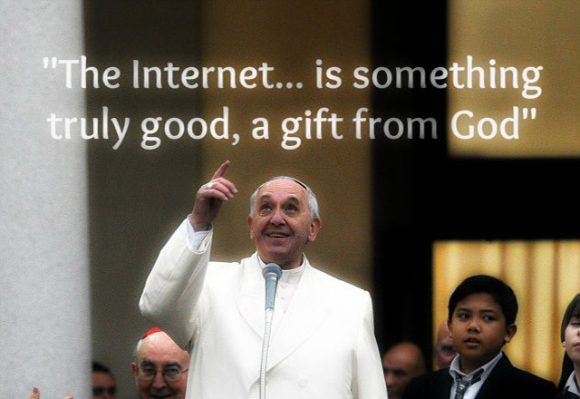 Според папа Франциск, интернет е 