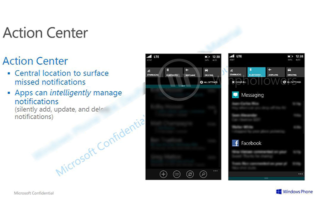 Вижте как работи Action Center в Windows Phone 8.1