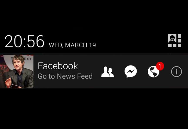Facebook тества нов перманентен уведомителен бар за Android