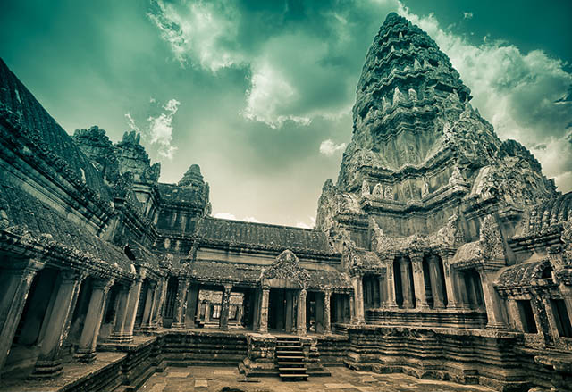 Google Street View разходка и в храмовете в Ангкор Ват в Сием Реап, Камбоджа