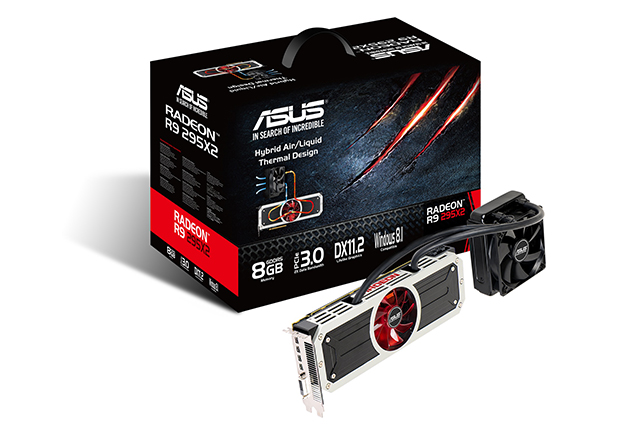 Asus обяви R9 295X2 – видеокарта с двоен графичен процесор и хибридно охлаждане