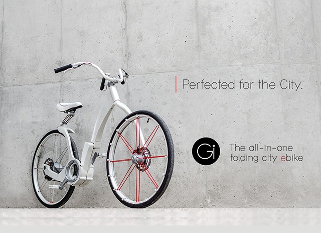 Gi-Bike е електрическо, сгъваемо градско колело от бъдещето