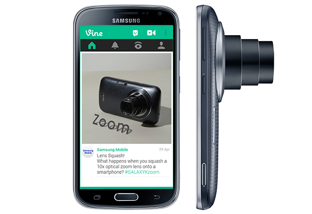 Samsung Galaxy K zoom идва със специализирано Vine приложение