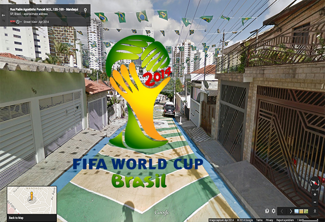 Посетете 12-те стадиона на Световното първенство по футбол в Бразилия с Google Maps