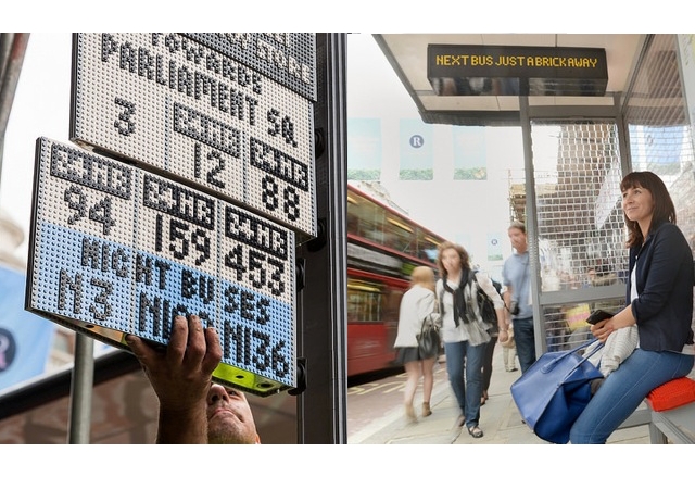 Автобусна спирка от 100 000 LEGO части в Лондон