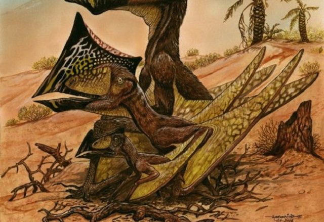 Откриха нов летящ динозавър с крайно чудновата глава