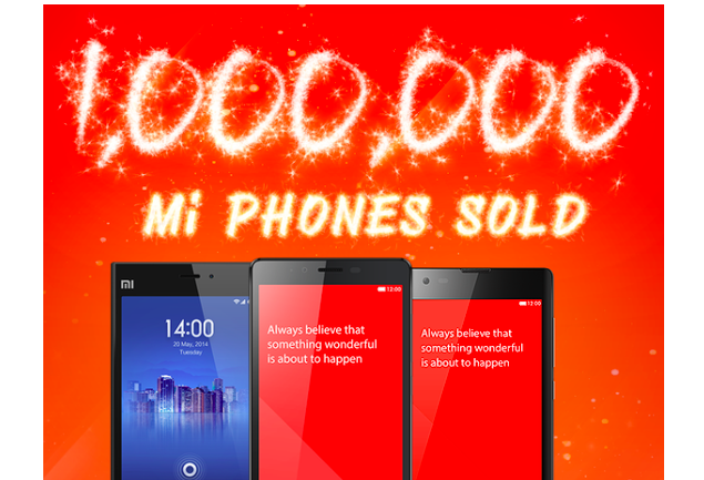 Xiaomi продала 1 млн. смартфона в Индия