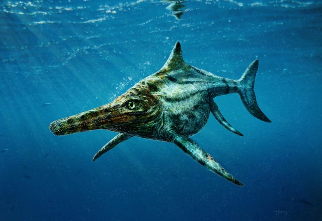 Откриха 170 млн. годишен фосил на непознат рибо-гущер