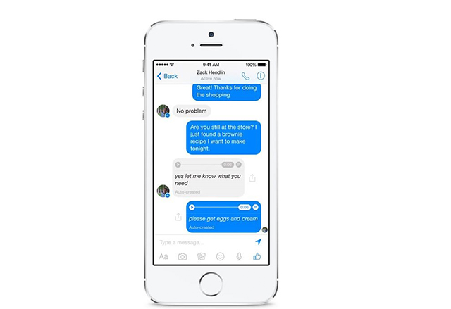 Facebook тества функция за транскрипция на гласовите съобщения в Messenger