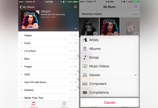 iOS 8.4 Beta идва с ново Music приложение
