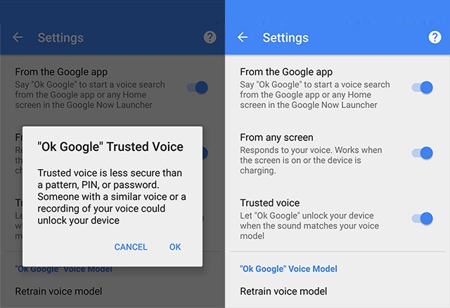 Google позволява отключване на смартфона с глас чрез функцията Trusted Voice