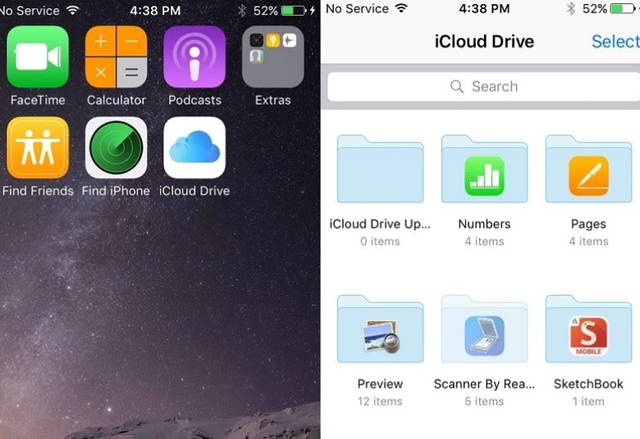 iOS 9 добавя файл мениджър за iCloud Drive