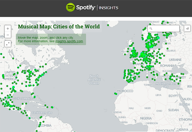 Spotify пусна специална музикална карта, за да откривате нова музика по-лесно