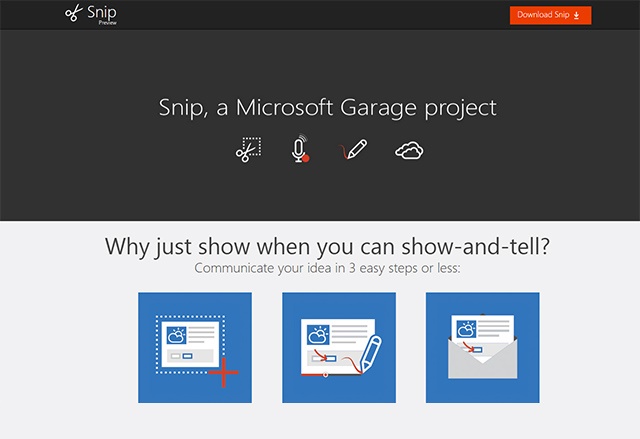 Microsoft Snip е мощен инструмент за правене и споделяне на екранни снимки