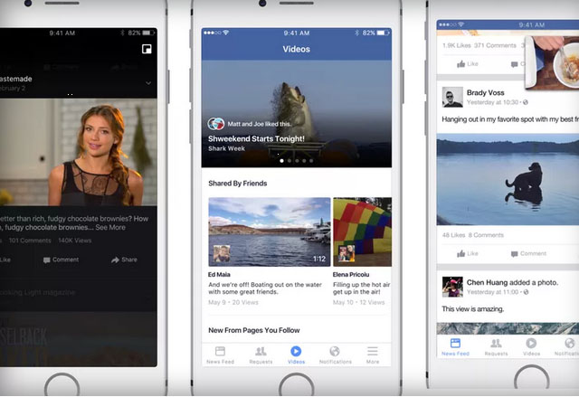 Facebook започна тестването на страници, пълни само с видео съдържание
