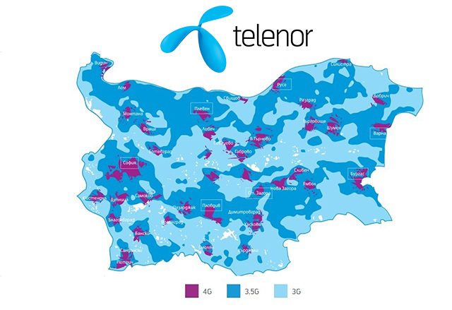 Теленор предсрочно разшири покритието на своите 4G услуги до 56.73 процента от населението 