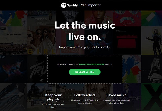 Spotify представи инструмент за импортиране на Rdio плейлисти