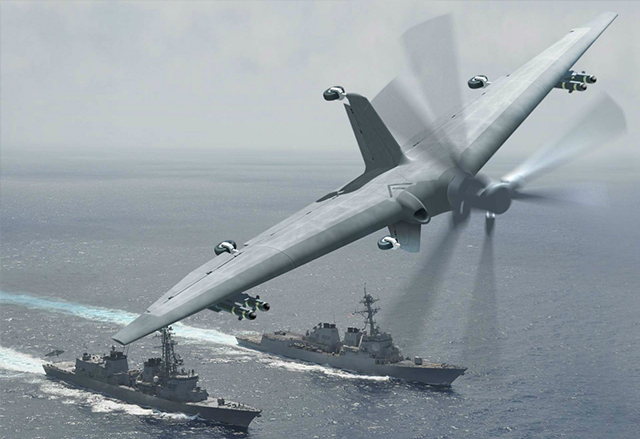 DARPA работи над военен безпилотен самолет, който може да каца и излита от малки кораби