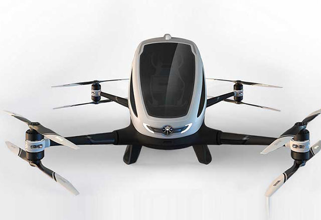 CES 2016: EHANG 184 е първият безпилотен дрон, който може да превозва хора