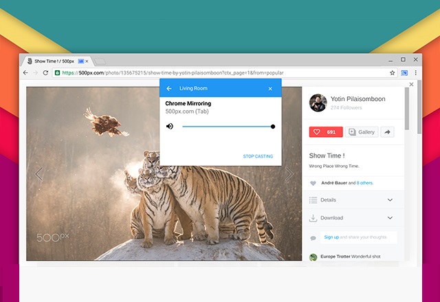 Google вгражда Chromecast разширението директно в Chrome браузъра