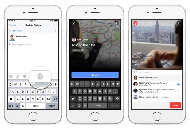 От днес Live Video функцията на Facebook е достъпна за iPhone потребителите в САЩ