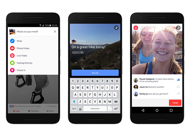 Live Video функцията на Facebook пристига за Android устройства през следващата седмица