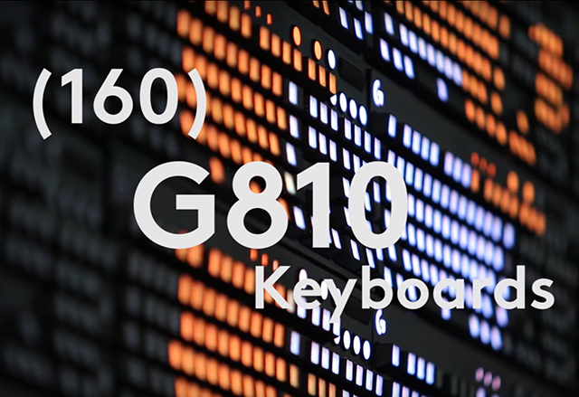 Logitech създаде LED стена от 160 геймърски клавиатури G810 