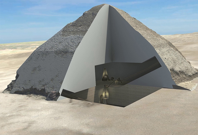 Наклонената пирамида в Египет беше успешно сканирана с помощта на мюон детектори