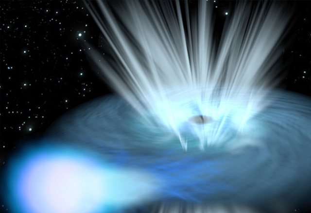 Откриха две черни дупки, които поглъщат близките си звезди с една четвърт от скоростта на светлината