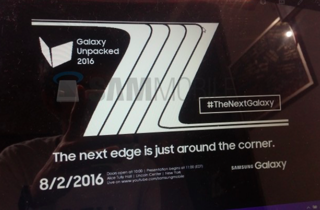 Премиерата на Samsung Galaxy Note 7 ще се състои на 2 август