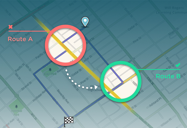 Waze вече изчислява най-добрия възможен маршрут и време за пристигане