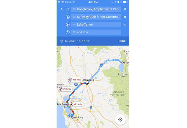 Google Maps за iOS получи функцията мултистоп