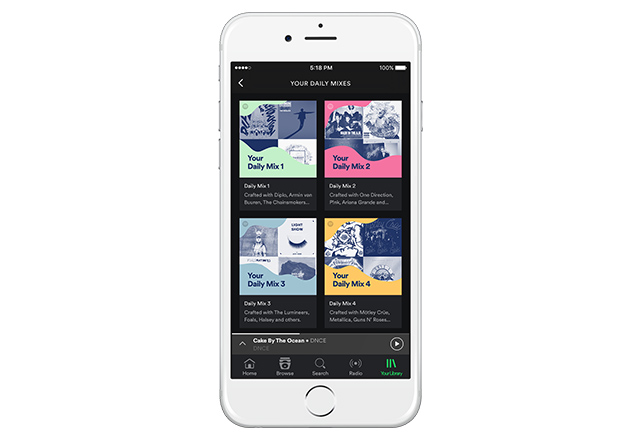 Daily Mix е нова функция за персонализирани плейлисти от Spotify 