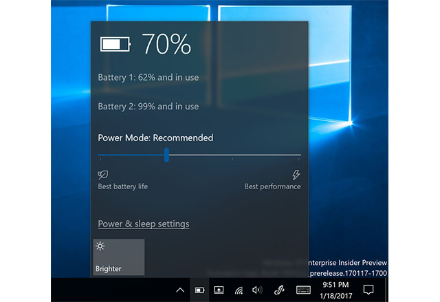 Нова Windows 10 функция ще позволява по-лесен контрол върху живота на батерията